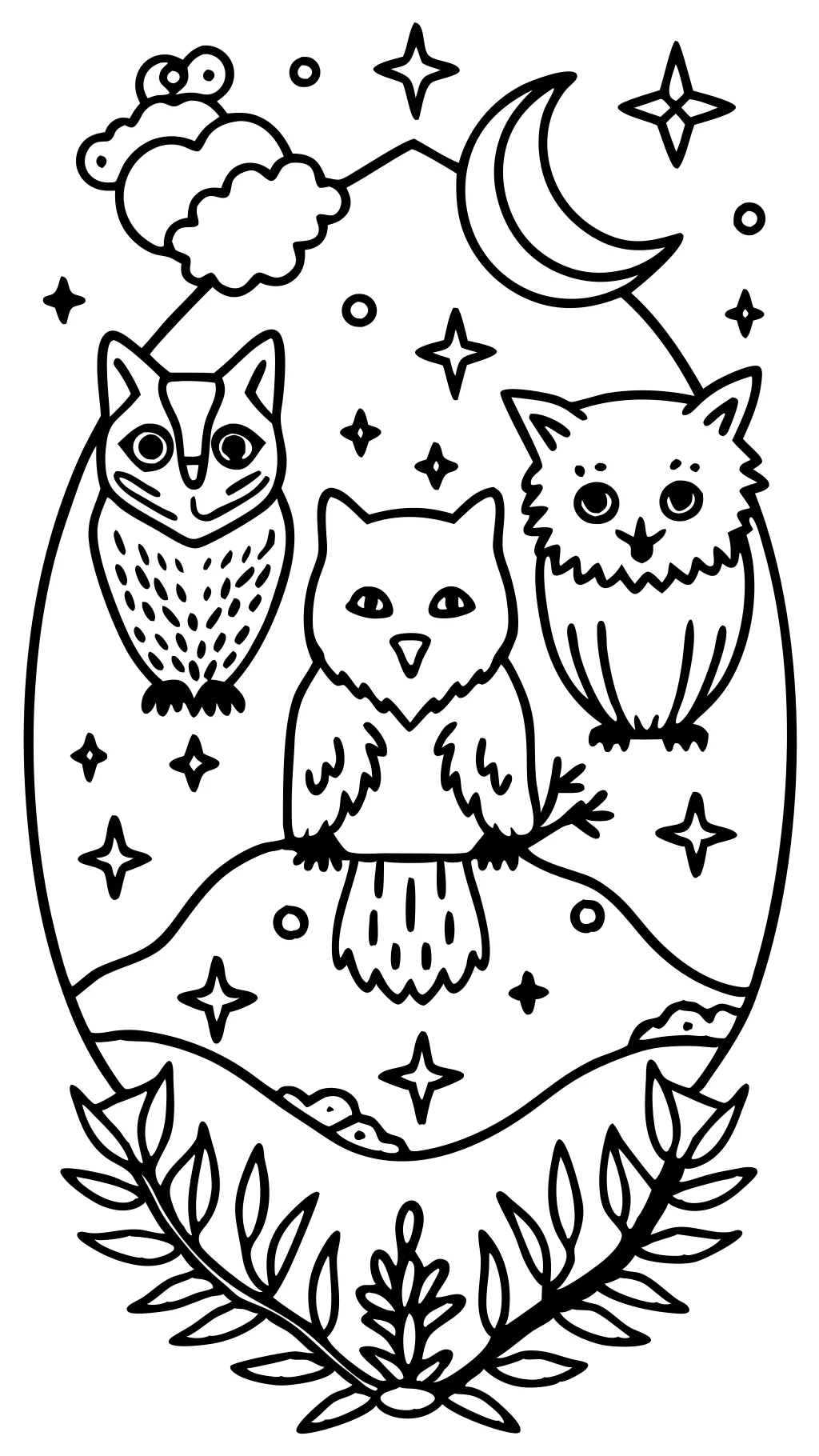 nocturnal animals coloring pages